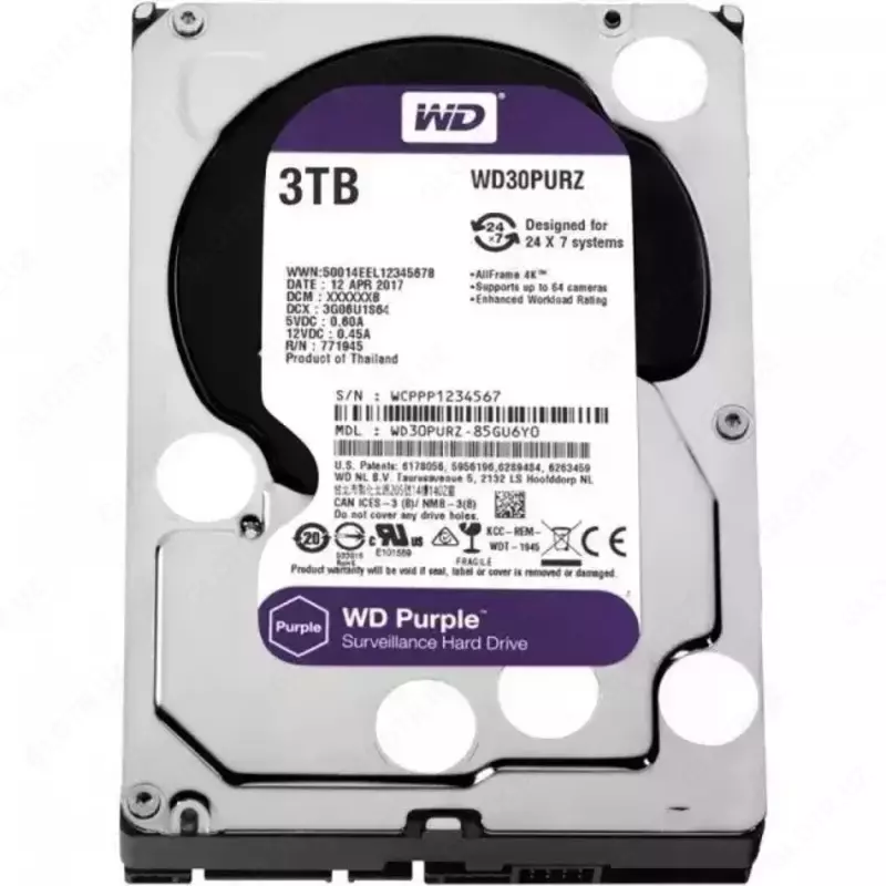 DS WD30PURX-78 (Original) HDD-3tb