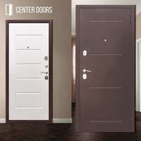 Входная дверь ГАРДA Медный антик Белый ясень