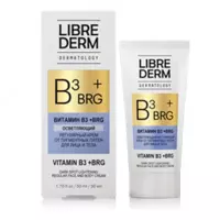 LIBREDERM DERMATOLOGY BRG+ВИТАМИН В3 осветляющий регулярный крем от пигментных пятен для лица и тела