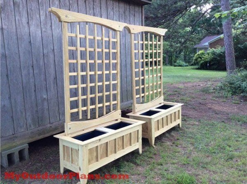 по запросу Садовые горшки из дерева №2