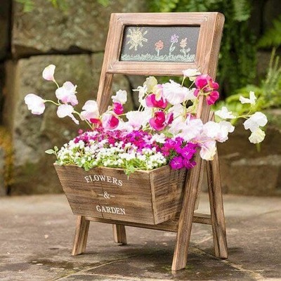 Садовые горшки из дерева №7