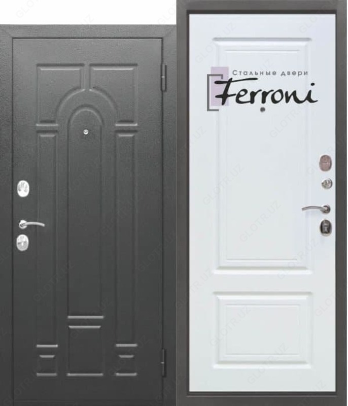 Kirish eshiklari. Model: GUARD SILVER CLASSIC oq kul