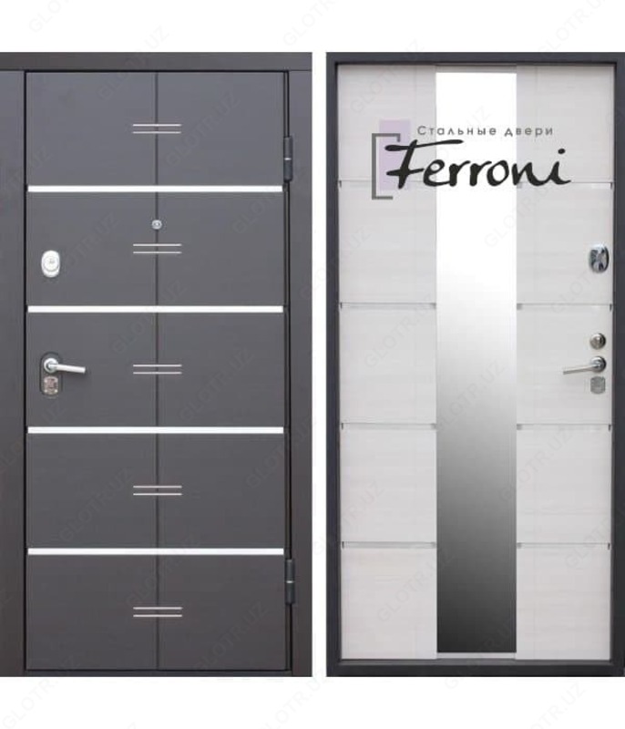 Входная дверь Европа 9.5 см (Венге/ Белый ясень)