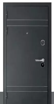 Входная металлическая дверь "БУЛЬДОРС Standart 90" (Чёрный шёлк 2050 х 960)