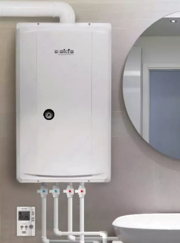 Настенный двухконтурный газовый котел AKFA 28 кВт  с дымоходом  газовым регулятором и фильтром