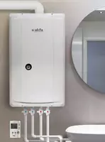  Настенный двухконтурный газовый котел AKFA 28 кВт  с дымоходом  газовым регулятором и фильтром - 