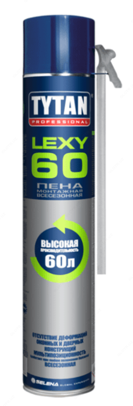 TYTAN PROFESSIONAL LEXY 60/20 ПЕНА МОНТАЖНАЯ ВСЕСЕЗОННАЯ 750 мл