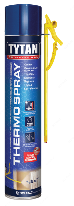  TYTAN THERMOSPRAY STD Напыляемая пена для теплоизоляция трубочная 800 мл - 
