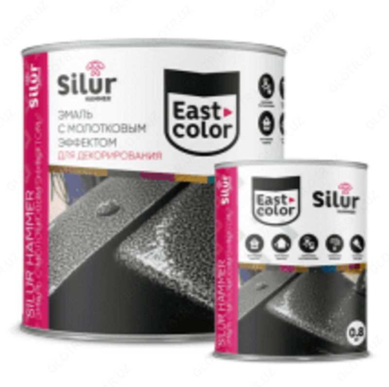  Эмаль перламутровая с молотковым эффектом Brilliant Серебристая - 