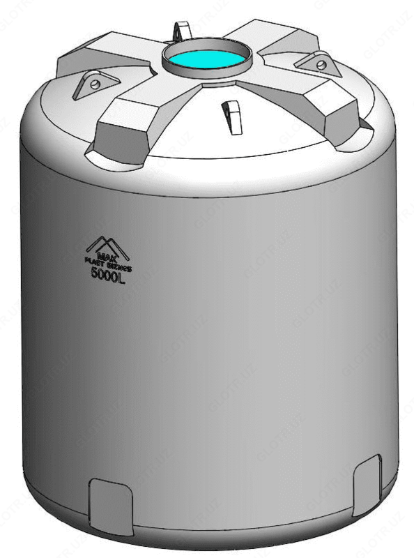 Вертикальная ёмкость для воды 5000л.