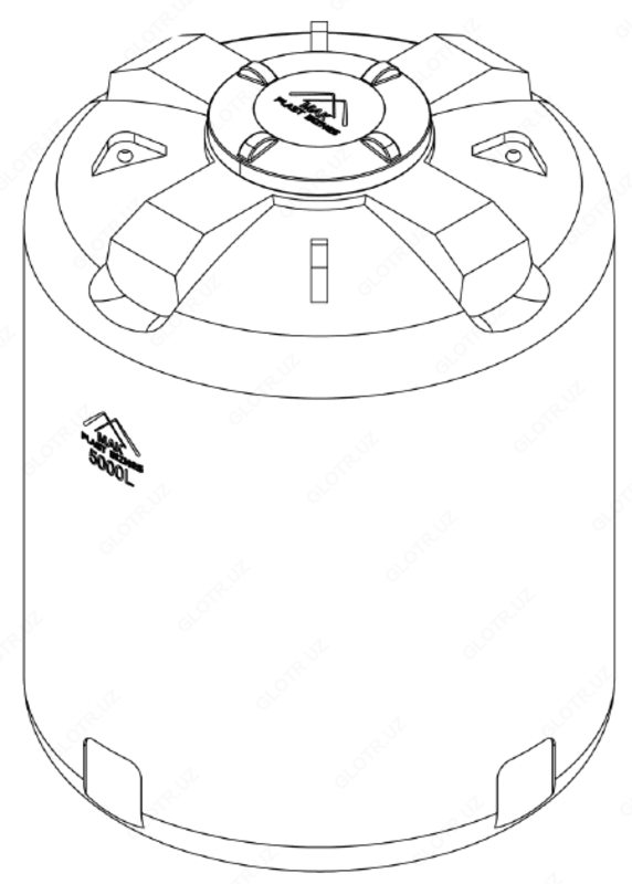 Вертикальная ёмкость для воды 5000л. - {0} so'mdan