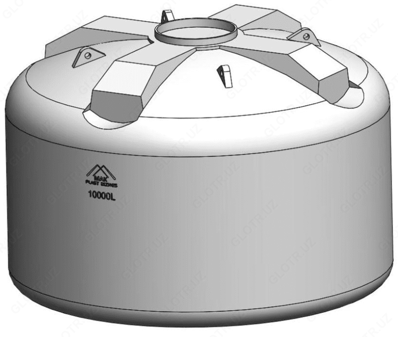 Вертикальная ёмкость для воды 10000л.