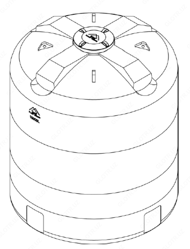 Вертикальная ёмкость для воды 18000л. - {0} so'mdan