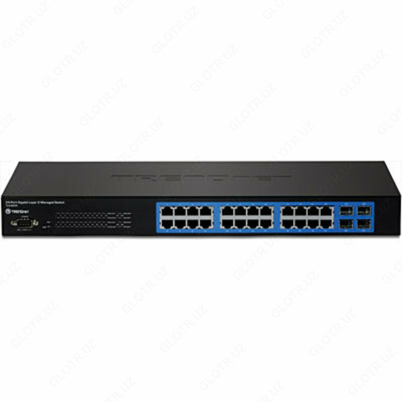Управляемый коммутатор Коммутатор TL2-G244 24-порта Gigabit Layer 2 w/ 4 Shared Mini-GBIC Slots