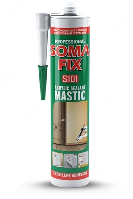 SOMAFIX АКРИЛОВЫЙ ГЕРМЕТИК - S101 310мл/500гр SOMAFIX АКРИЛОВЫЙ ГЕРМЕТИК - S101 310мл/500гр