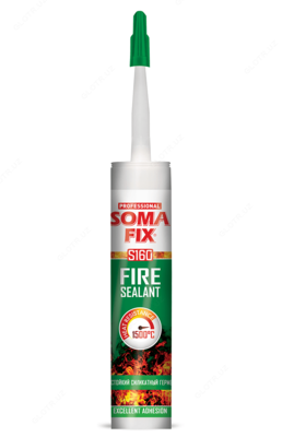 SOMAFIX ОГНЕСТОЙКИЙ СИЛИКАТНЫЙ ГЕРМЕТИК 1500°C - S160 310мл/500гр SOMAFIX ОГНЕСТОЙКИЙ СИЛИКАТНЫЙ ГЕРМЕТИК 1500°C - S160 310мл/500гр