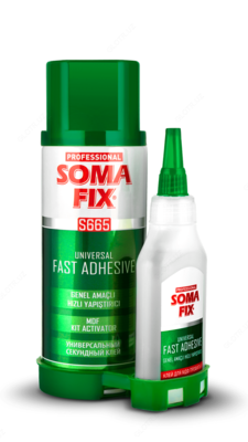 SOMAFIX УНИВЕРСАЛЬНЫЙ СЕКУНДНЫЙ КЛЕЙ С АКТИВАТОРОМ - S665 400мл + 125гр SOMAFIX УНИВЕРСАЛЬНЫЙ СЕКУНДНЫЙ КЛЕЙ С АКТИВАТОРОМ - S665 400мл + 125гр