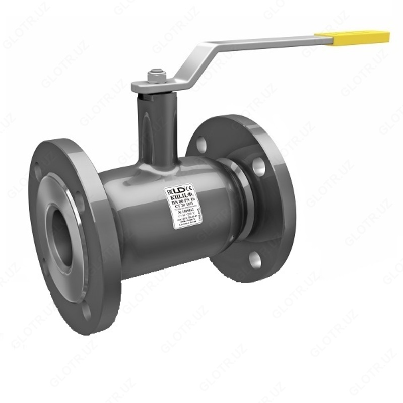 Flanesli po'latdan yasalgan sharli klapan LD KShTsF Du 80/70 Ru 16