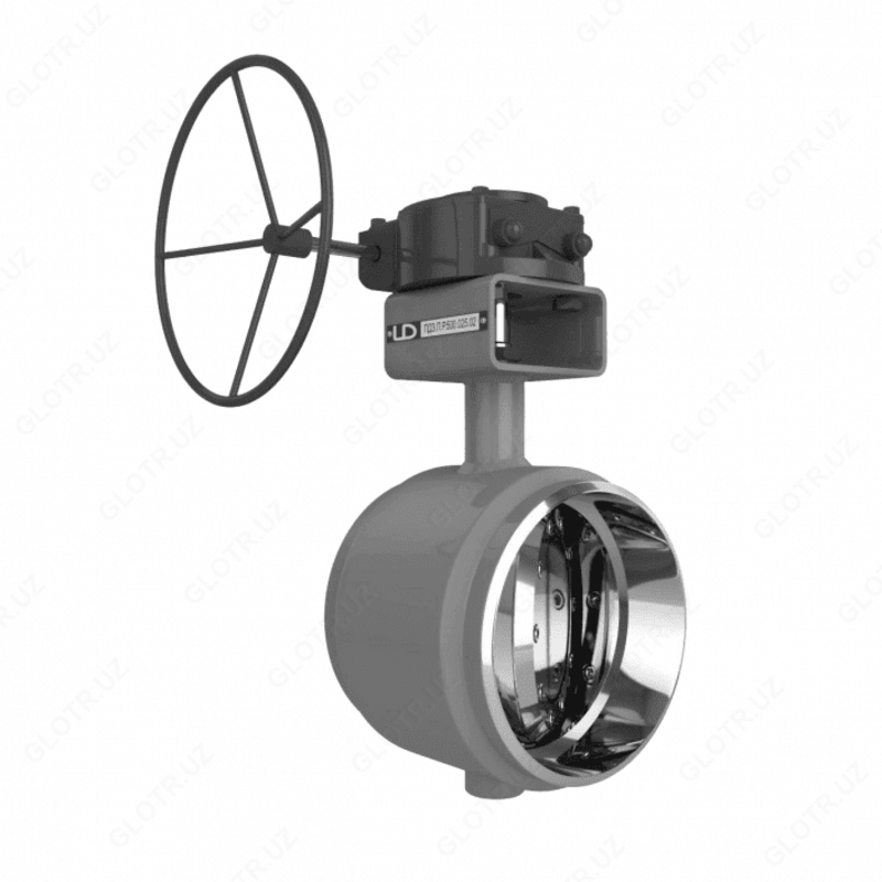 Поворотно дисковой затвор с редуктором R DN-200 PN-25 МПа приварной