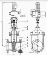   Darvoza valfi polat 30s541nzh DN-500 PN-16