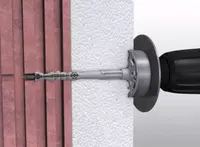  Тарельчатый дюбель пластмассовый с пластиковым гвоздем 10х100мм - 