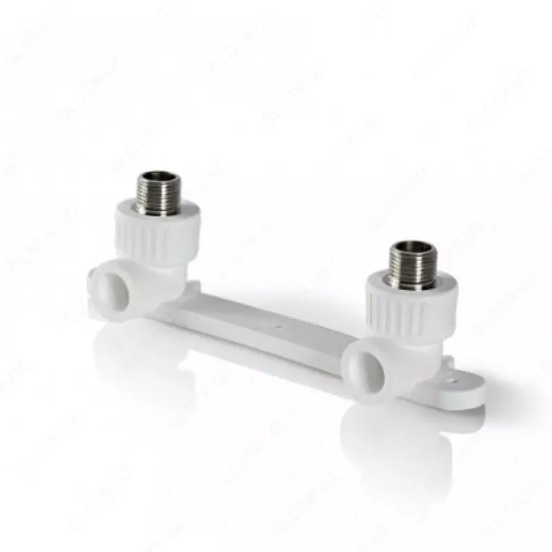 Двойной отвод с настенным креплением Н/Р Vero ∅ 20х1/2