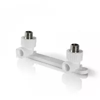  Двойной отвод с настенным креплением Н/Р Vero ∅ 20х1/2 - 