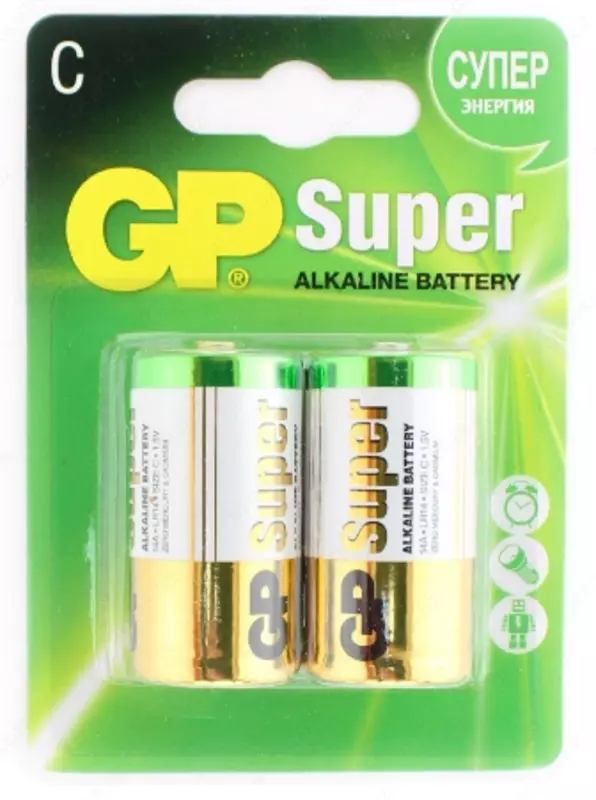 Batareya GP SUPER ALKALINE (LR14) С 2*BL