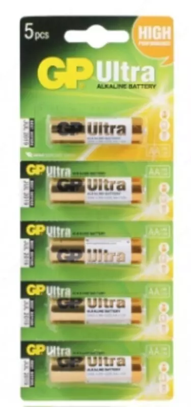 Батарейка GP ULTRA ALKALINE (LR6) 5*BL - от {0} сум