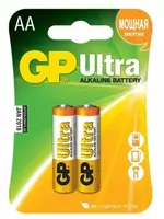 Батарейка GP ULTRA ALKALINE (LR6) AA 2 в целофане (уп)