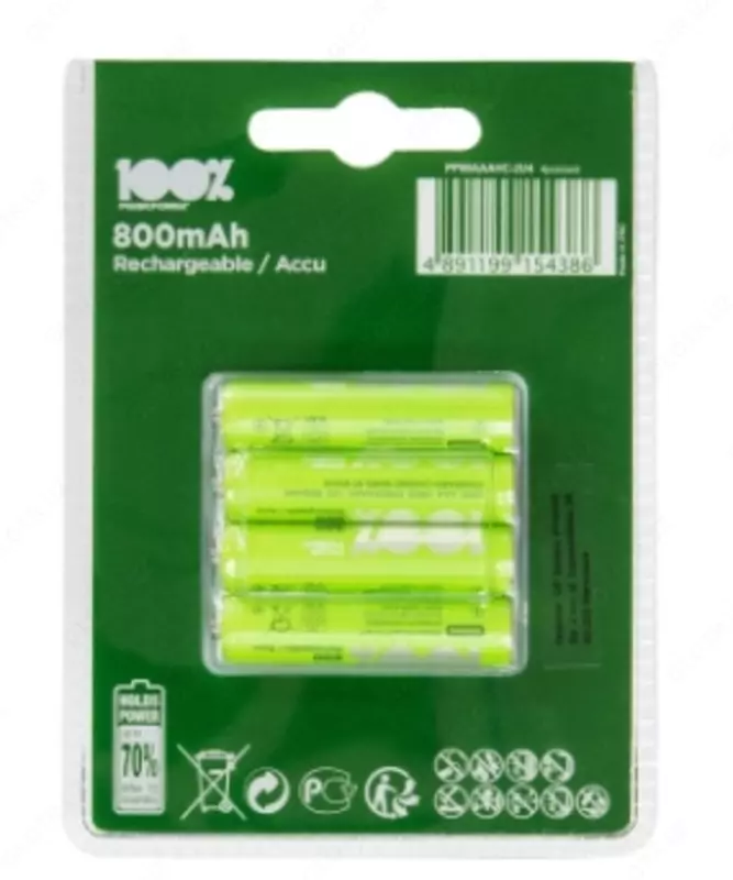 Batareya Peak Power NiMH 1.2V 800mAh (R03) AAA 4*BL