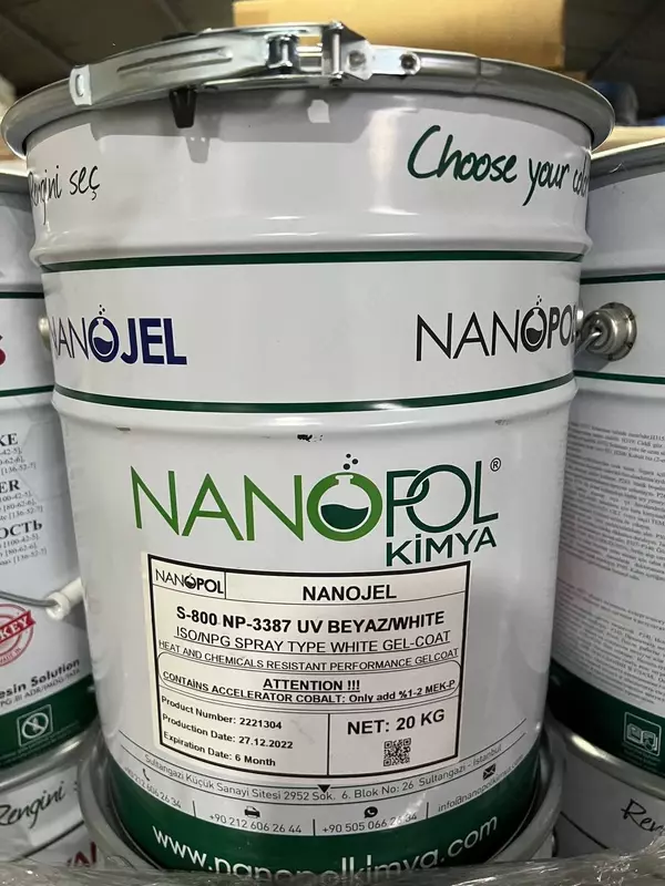 NANOJEL 800 Гелькоут премиум класса на основе ISO/NPG смолы  модифицированный акрилом 20 кг