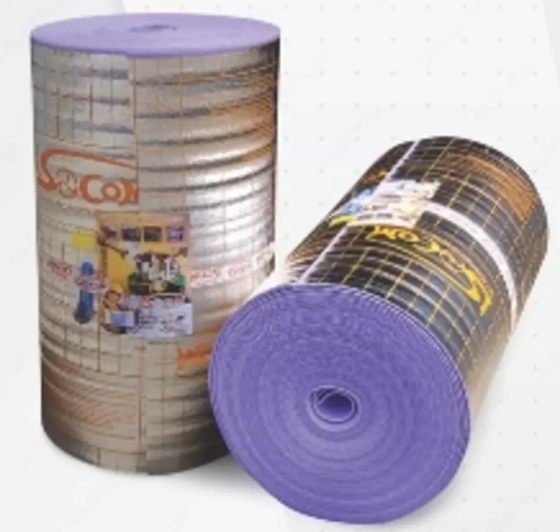 Изоляционное ламинированное полотно Gold из вспененного полиэтилена ПЛ02 толщина 2мм