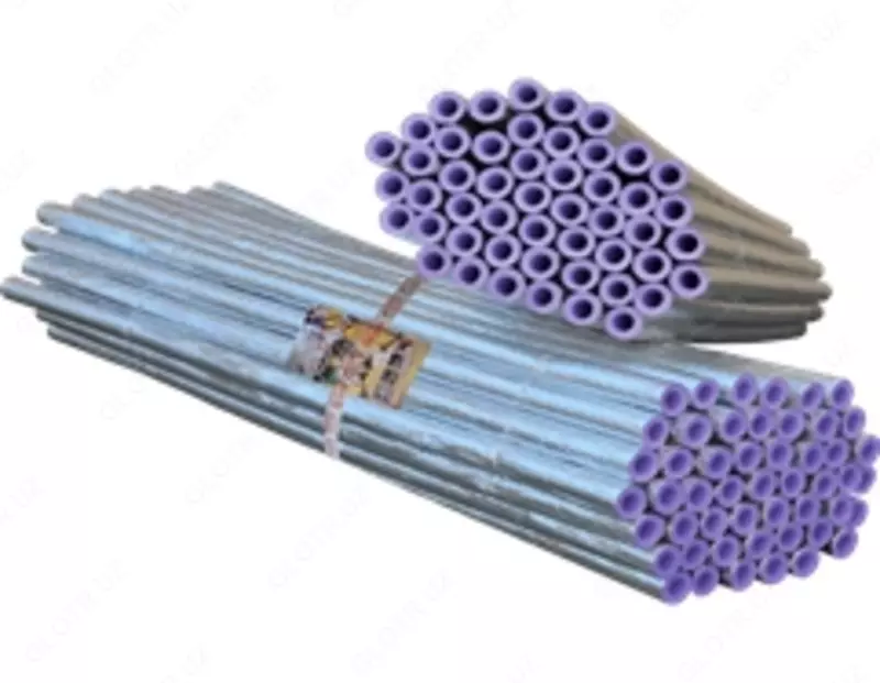 Изоляционная фольгированная трубная оболочка из вспененного полиэтилена ОТФ10 диаметром 10мм