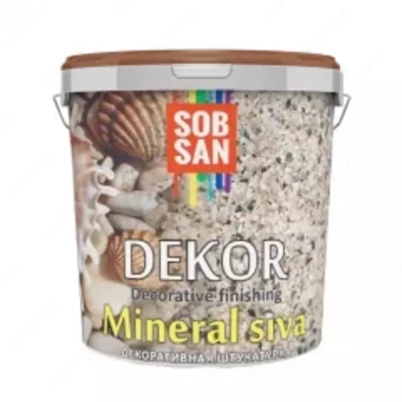 SOBSAN DEKOR ДЕКОРАТИВНОЕ ПОКРЫТИЕ (МИНЕРАЛЬНАЯ КРОШКА) 25кг.