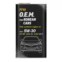  Синтетическое моторное масло Mannol 7713 O.E.M. for Korean cars 5W-30 (Metal) 4л. - 