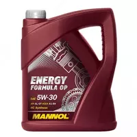 Синтетическое моторное масло Mannol ENERGY FORMULA OP SAE 5w30 API SL/CF 5 л.
