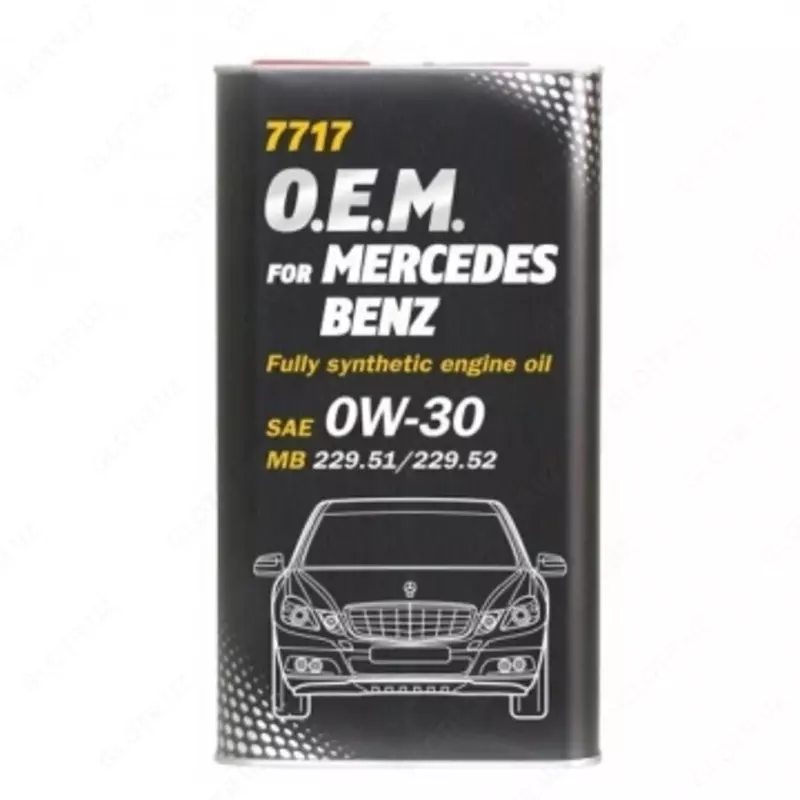 Синтетическое моторное масло Mannol O.E.M. 7717 for Mercedes Benz 0W-30 (Metal) 4л.