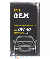  Синтетическое моторное масло Mannol O.E.M. 7719 for BMW 0W-40 (Metal) 4л. - 