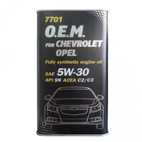  Синтетическое моторное масло Mannol O.E.M. for Chevrolet Opel 5W-30 (Metal) 1л. - 
