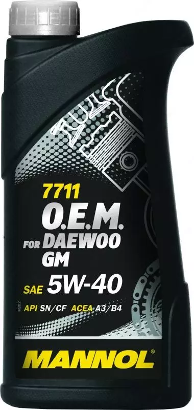 Синтетическое моторное масло Mannol 7711 O.E.M.for Daewoo GM 5W-40 1л. - 