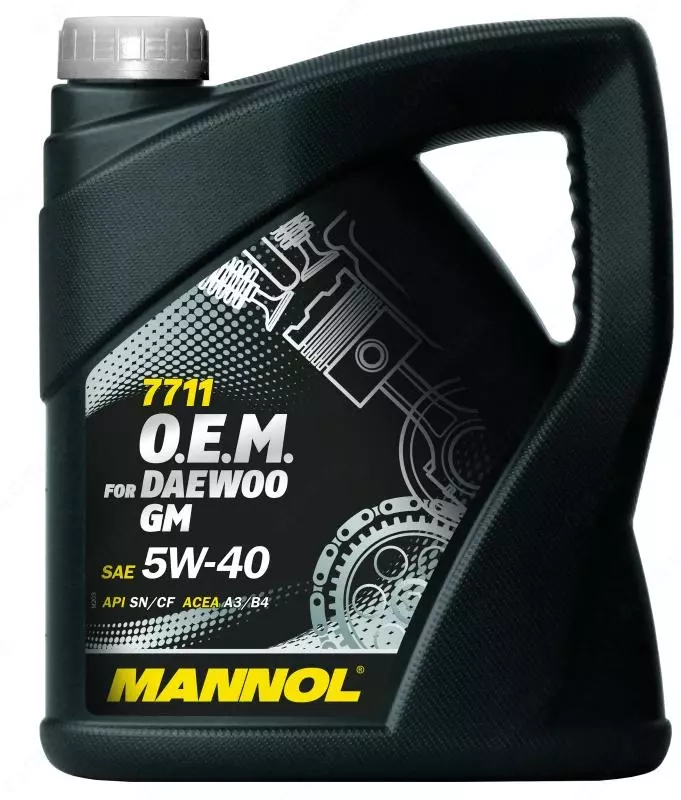  Синтетическое моторное масло Mannol 7711 O.E.M.for Daewoo GM 5W-40 4л. - 