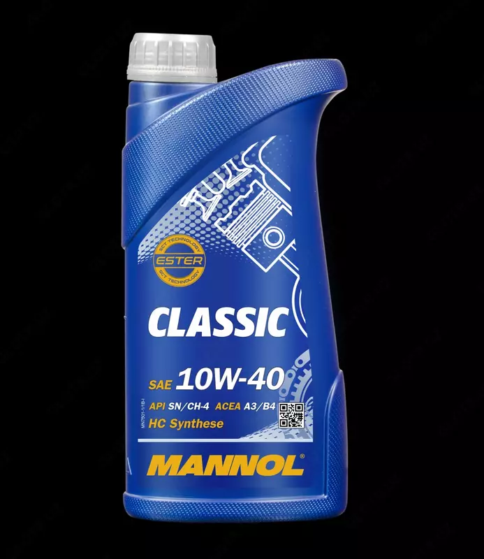 Полусинтетическое моторное масло Mannol CLASSIC 10w40 API SN/CF 1л.