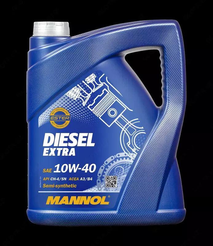  Полусинтетическое моторное масло Mannol DIESEL EXTRA 10w40 API CH-4/SL 5л. - 