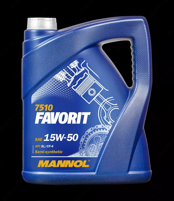  Полусинтетическое моторное масло Mannol FAVORIT API SL/CF-4 15w50 5л. - 