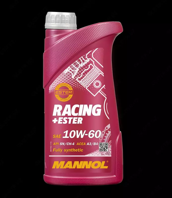  Полусинтетическое моторное масло Mannol Racing+Ester 10W-60 1л. - 