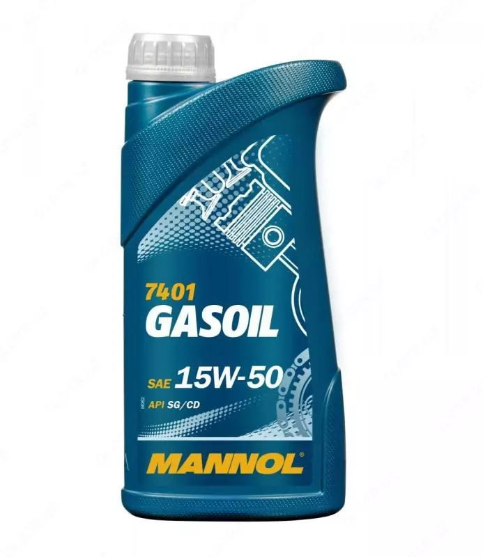 Минеральное моторное масло Mannol GASOIL 15W50 API SG/CD 1л. - 