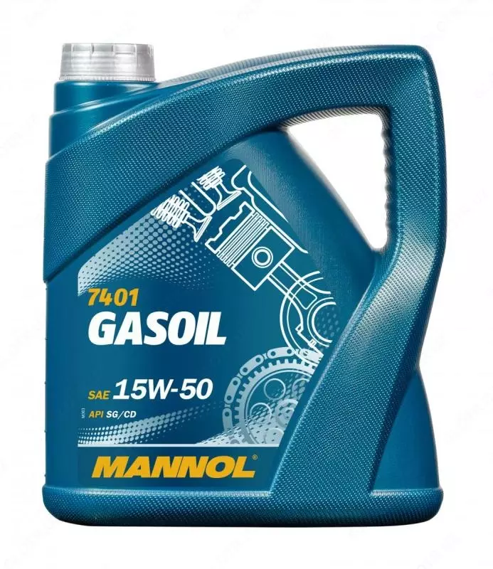  Минеральное моторное масло Mannol GASOIL 15W50 API SG/CD 4л. - 