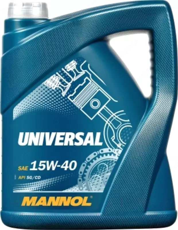 Минеральное моторное масло Mannol UNIVERSAL 15w40 API SG/CD 5л.