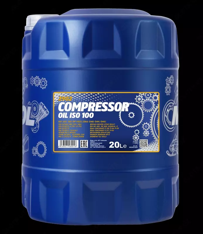  Компрессорное масло Mannol Compressor Oil ISO100 20л. - 